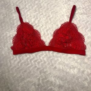 Red Victoria’s Secret bralette size Medium